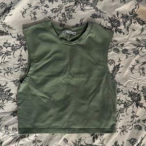 Sage crop top